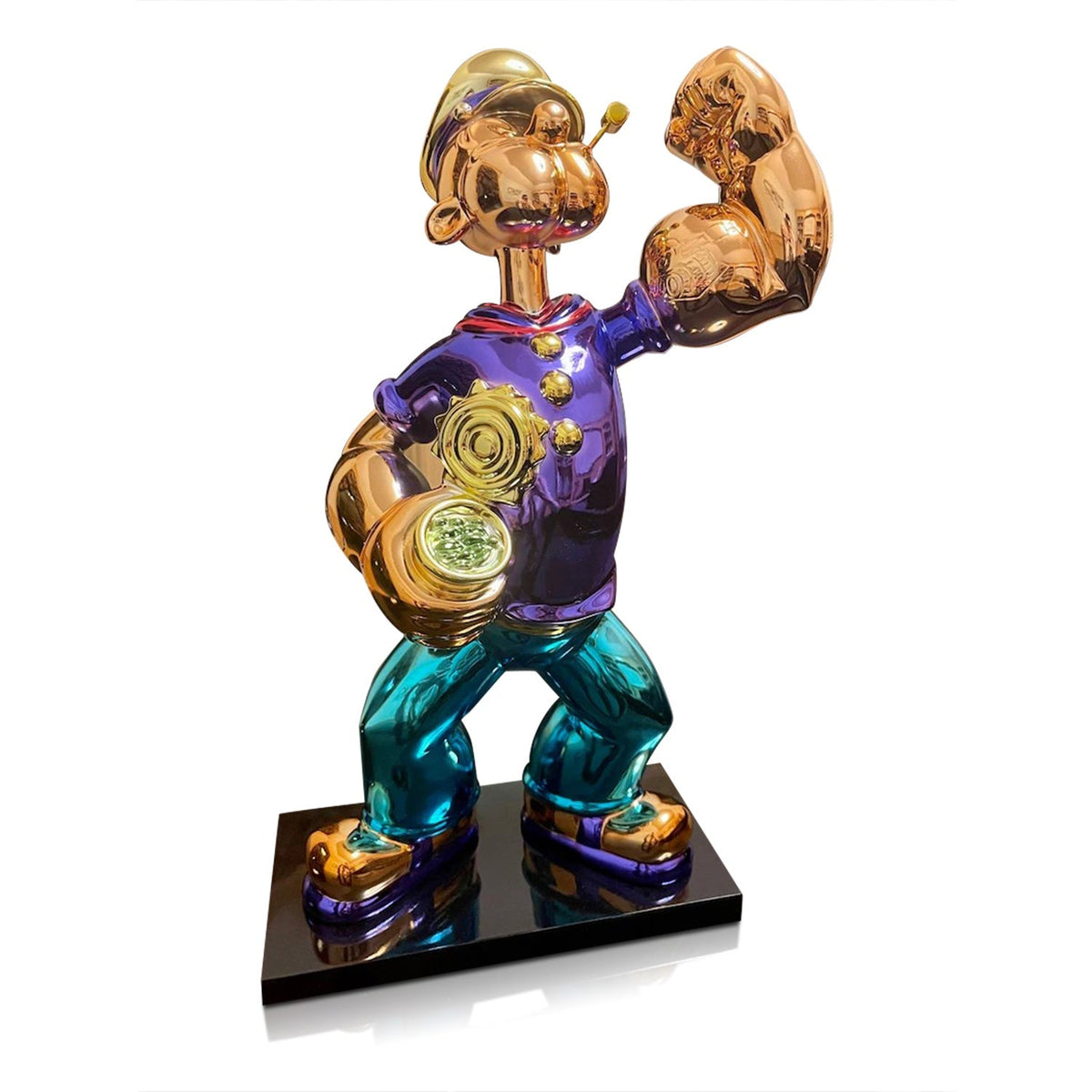 FORZA — scultura cromata finitura viola, AXI Gallery