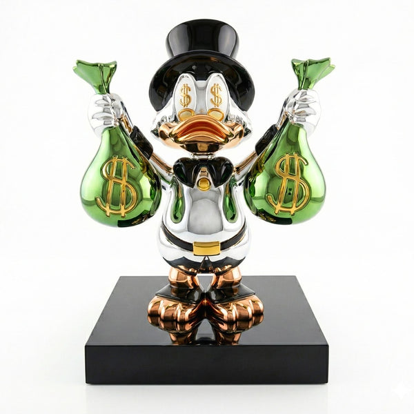 TYCOON — chrome sculpture, platinum finish, AXI Gallery