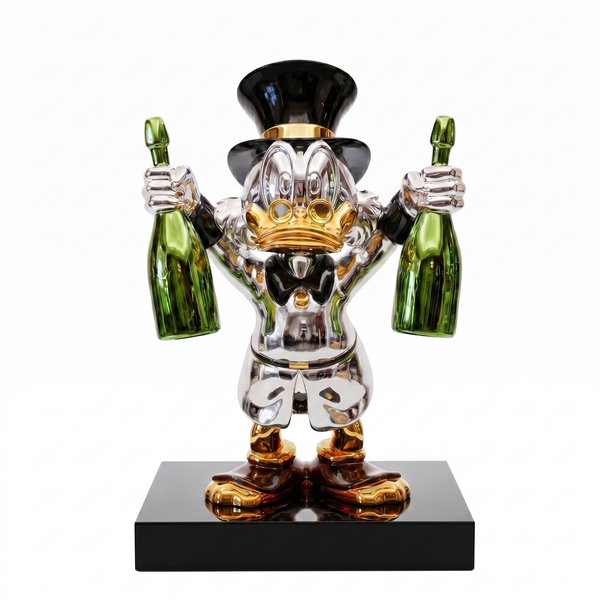 MAGNUM — scultura cromata finitura platino, AXI Gallery