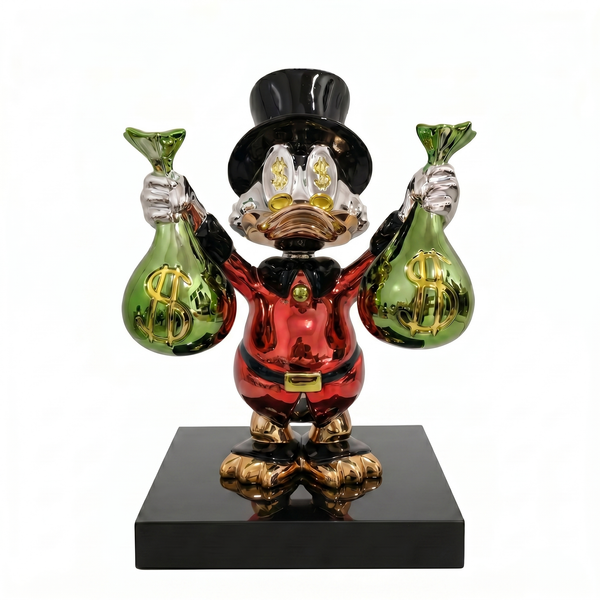 TYCOON — scultura cromata finitura rosso, AXI Gallery