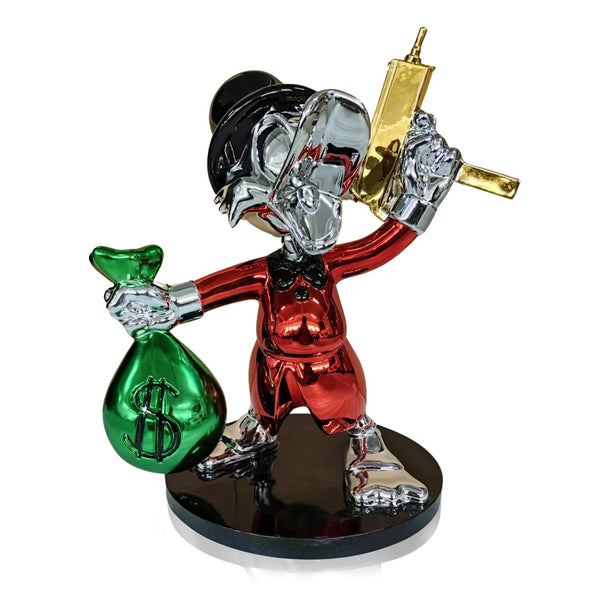COLLECTOR — scultura cromata finitura rossa, AXI Gallery