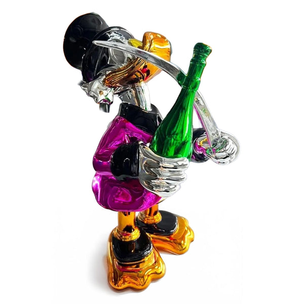SABRAGE — scultura cromata finitura viola, AXI Gallery