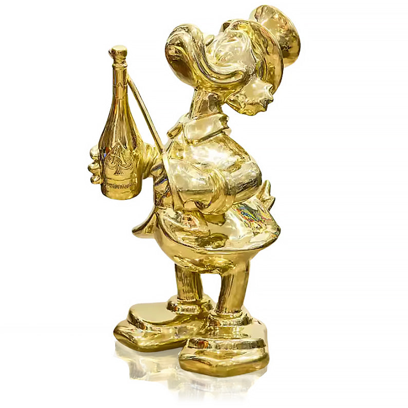 SABRAGE — scultura cromata finitura oro, AXI Gallery
