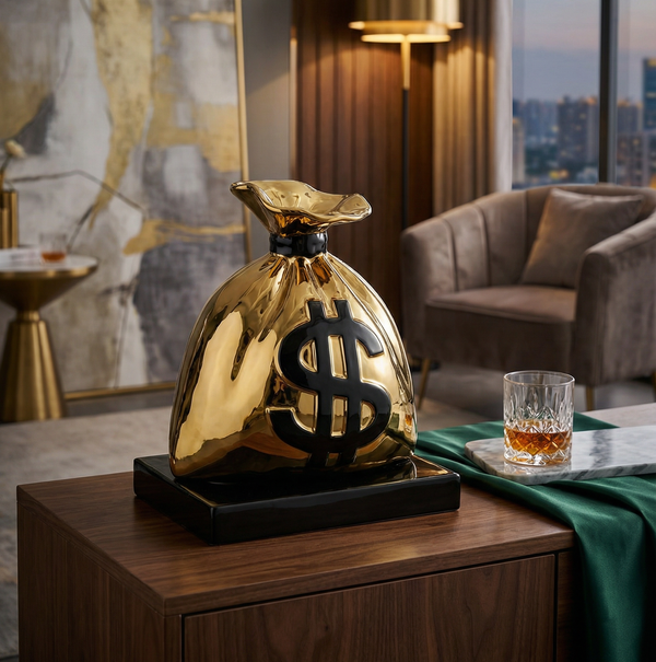 JACKPOT — scultura cromata finitura oro, AXI Gallery