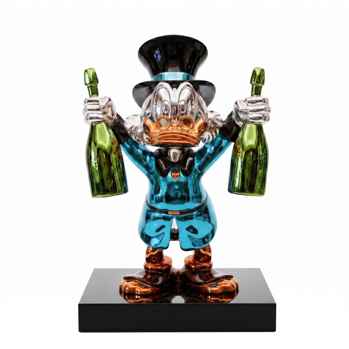 MAGNUM — scultura cromata finitura blu, AXI Gallery