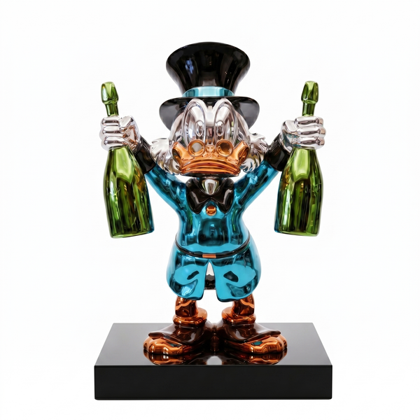 MAGNUM — scultura cromata finitura blu, AXI Gallery