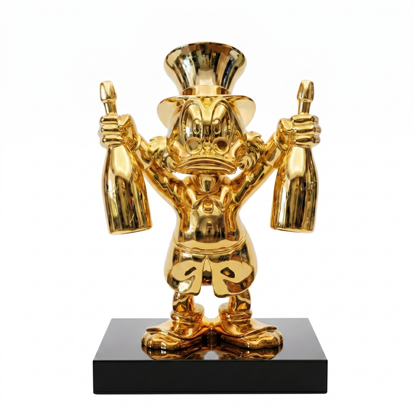 MAGNUM — scultura cromata finitura oro, AXI Gallery