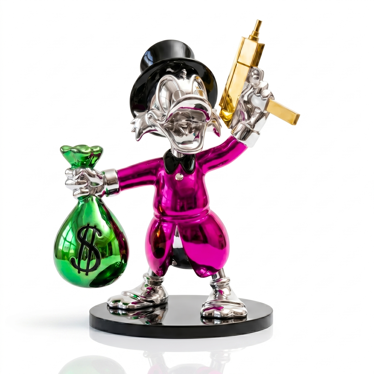 COLLECTOR — scultura cromata finitura viola, AXI Gallery