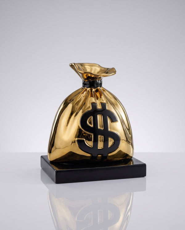 JACKPOT — scultura cromata finitura oro, AXI Gallery